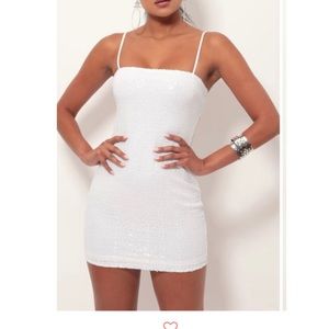 White Sequin Dress